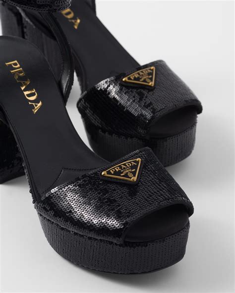 brown prada sandals|prada black platform sandals.